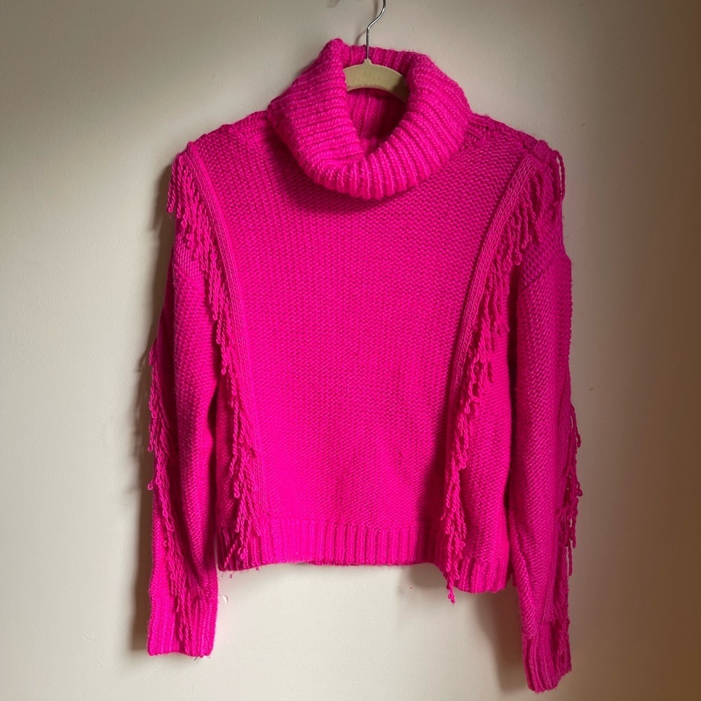 Lou & Grey for Loft Wool Blend Chunky Pink Knit Sweater Size XS - Picture 3 of 7